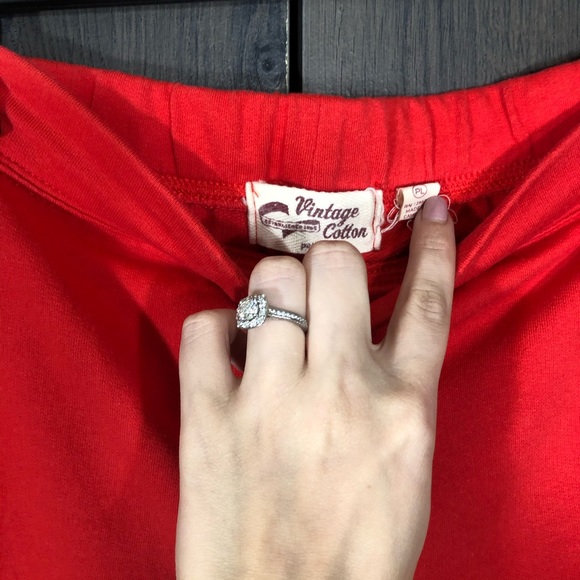 /🌸5/$25🌸Vintage Cotton Red Bootcut Drawstring Sweatpants Size Large - Picture 10 of 14